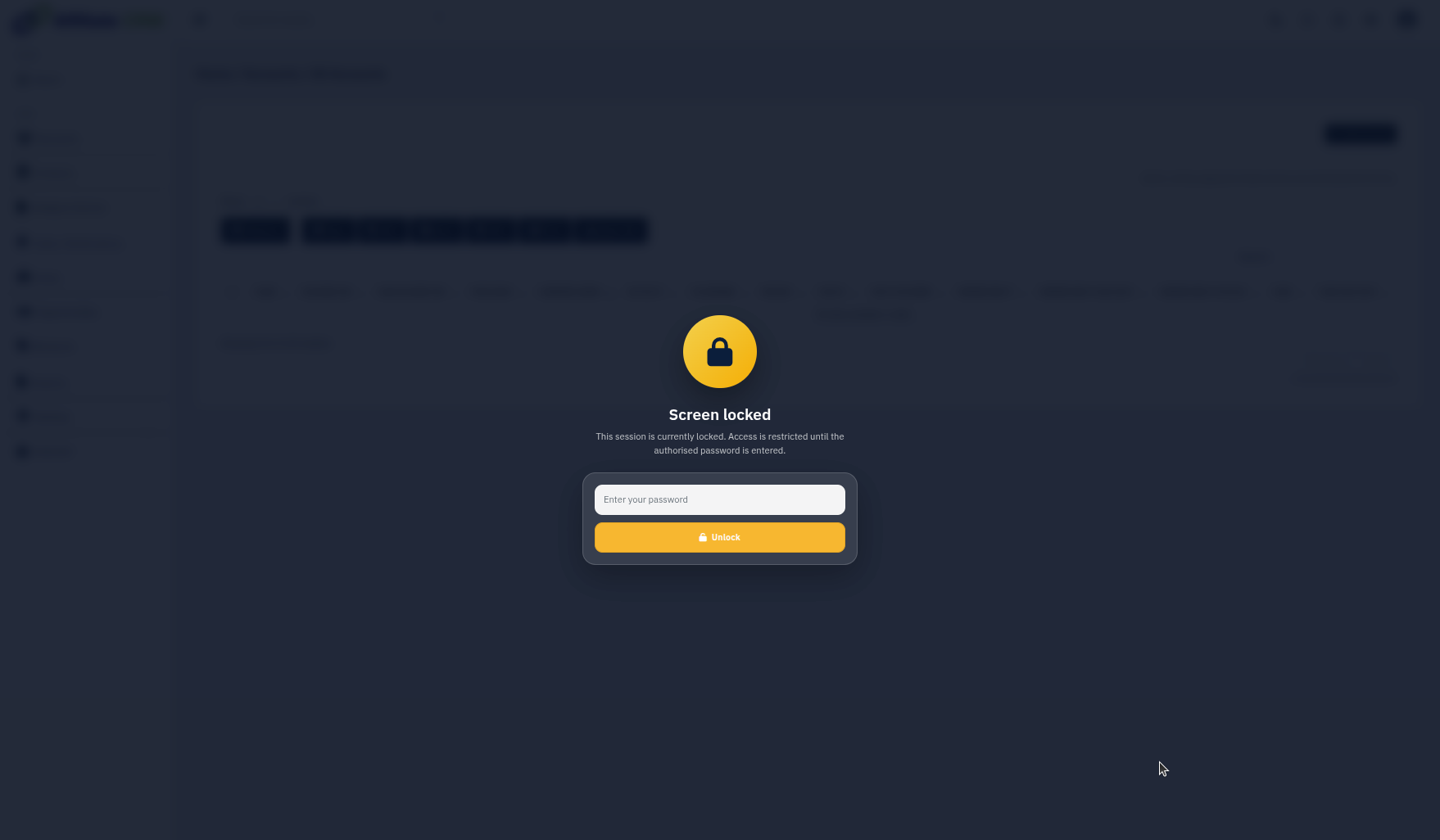 Unlocking the CRM lock screen
