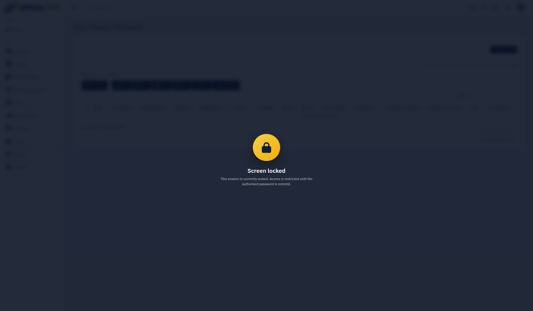 Lock Screen option in the profile menu